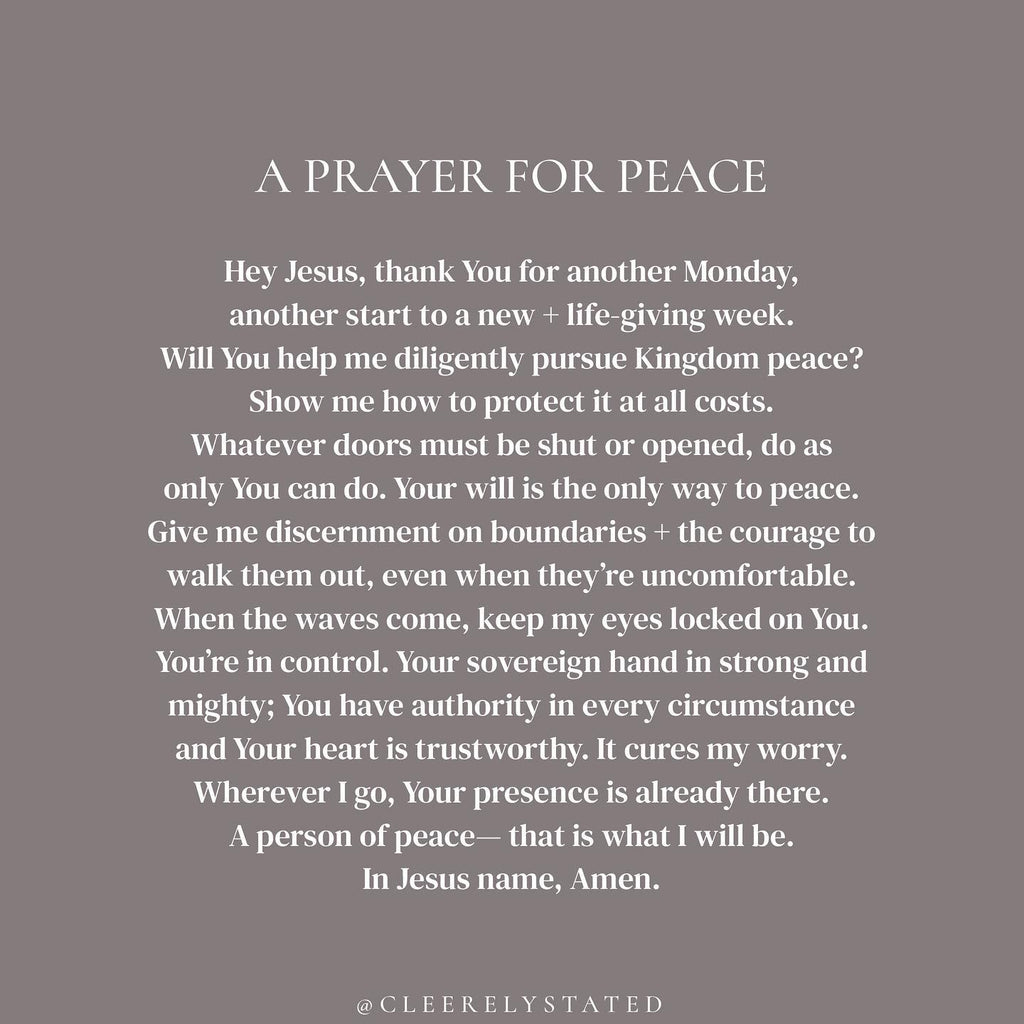 A prayer for...