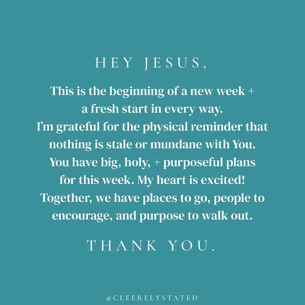 Hey Jesus, thank You.