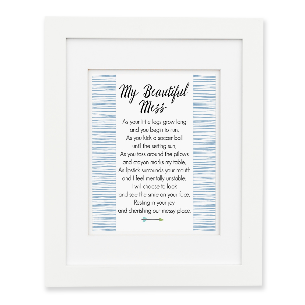 My Beautiful Mess - Blue Wall Print