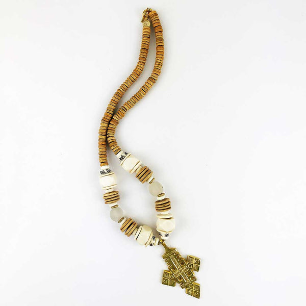 King of Kings Necklace (Tan/Coconut) - AnchorBeads Collaboration