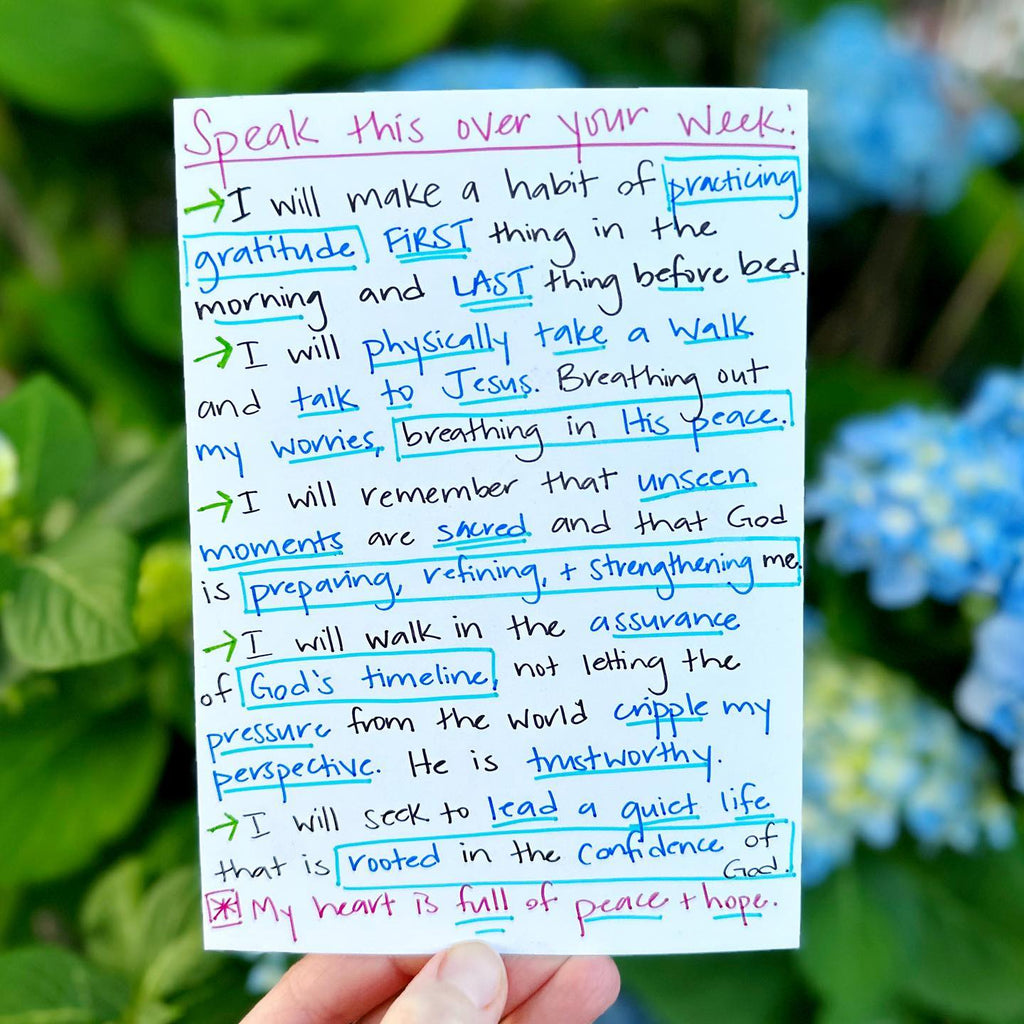 Speak this over your week: