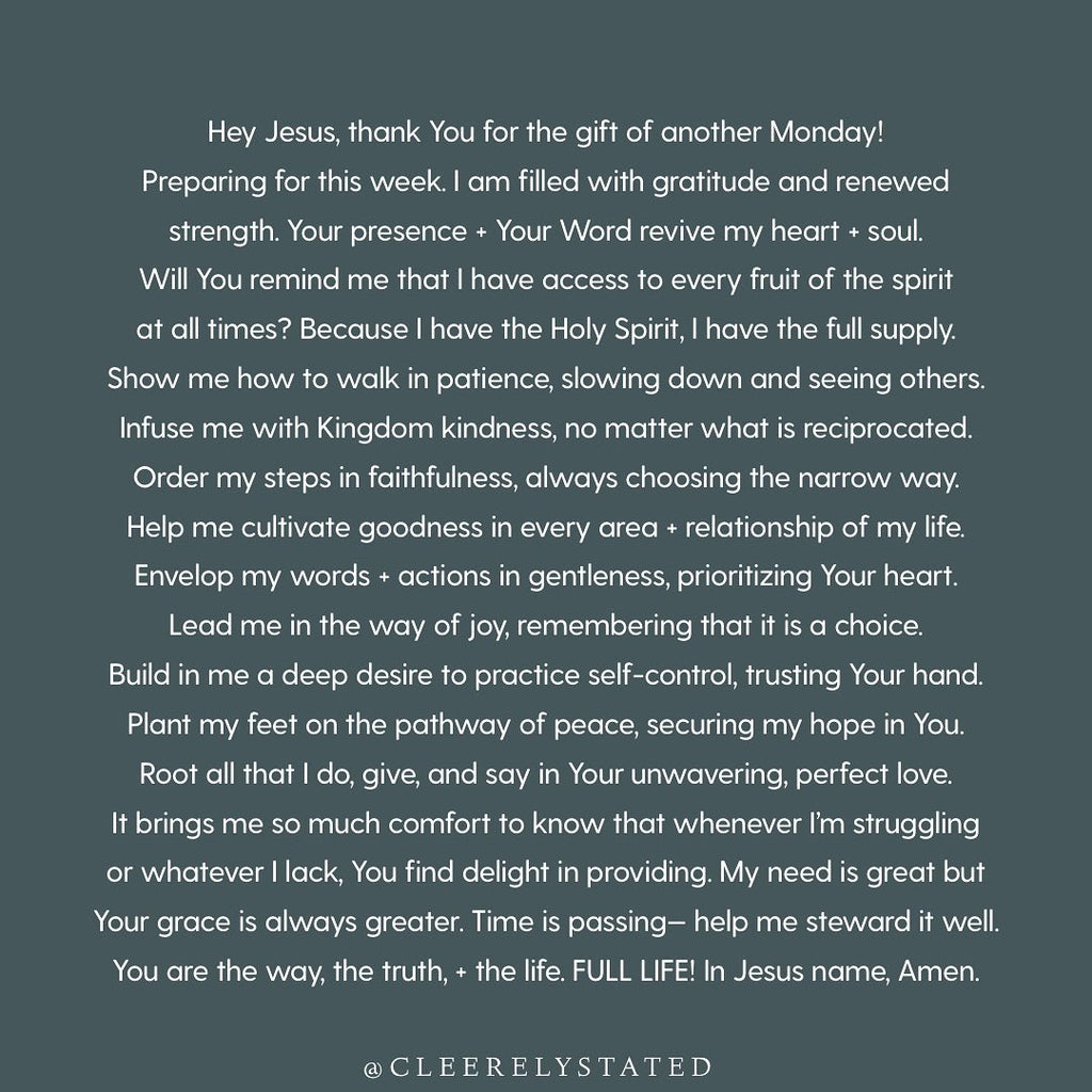A prayer for your week...