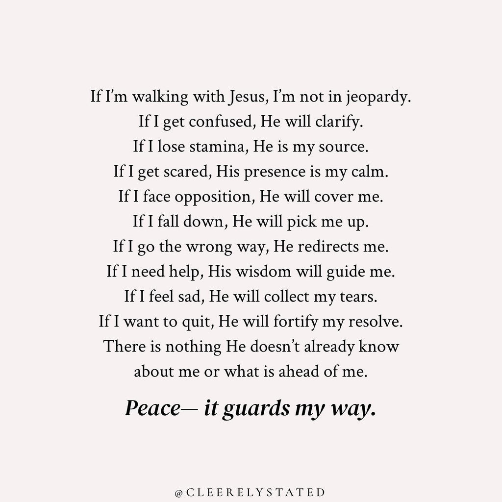 You decide the peace you have this week.