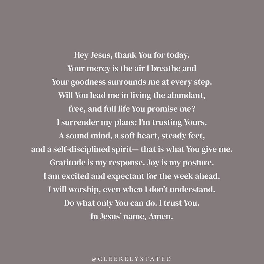 A prayer for your week...