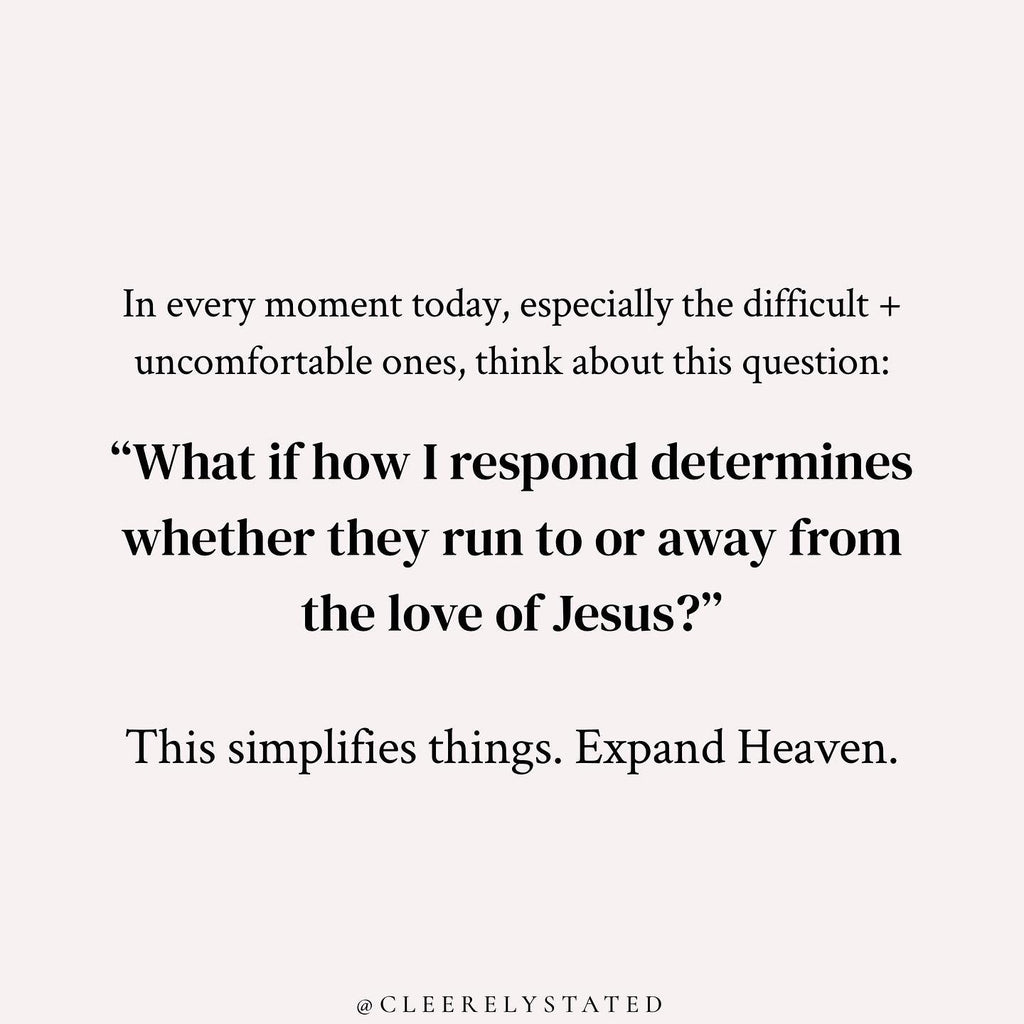 Think about this question today...