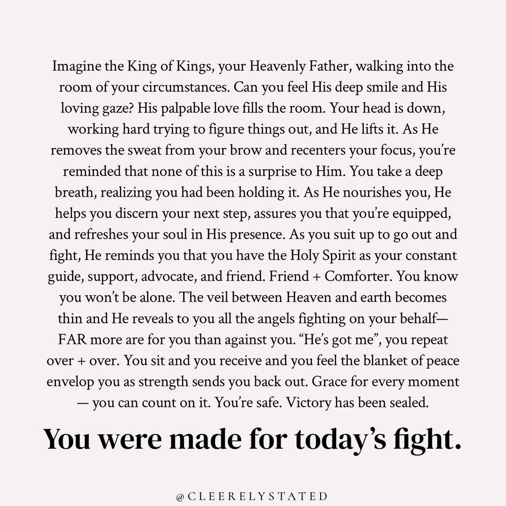 You were made for today's fight