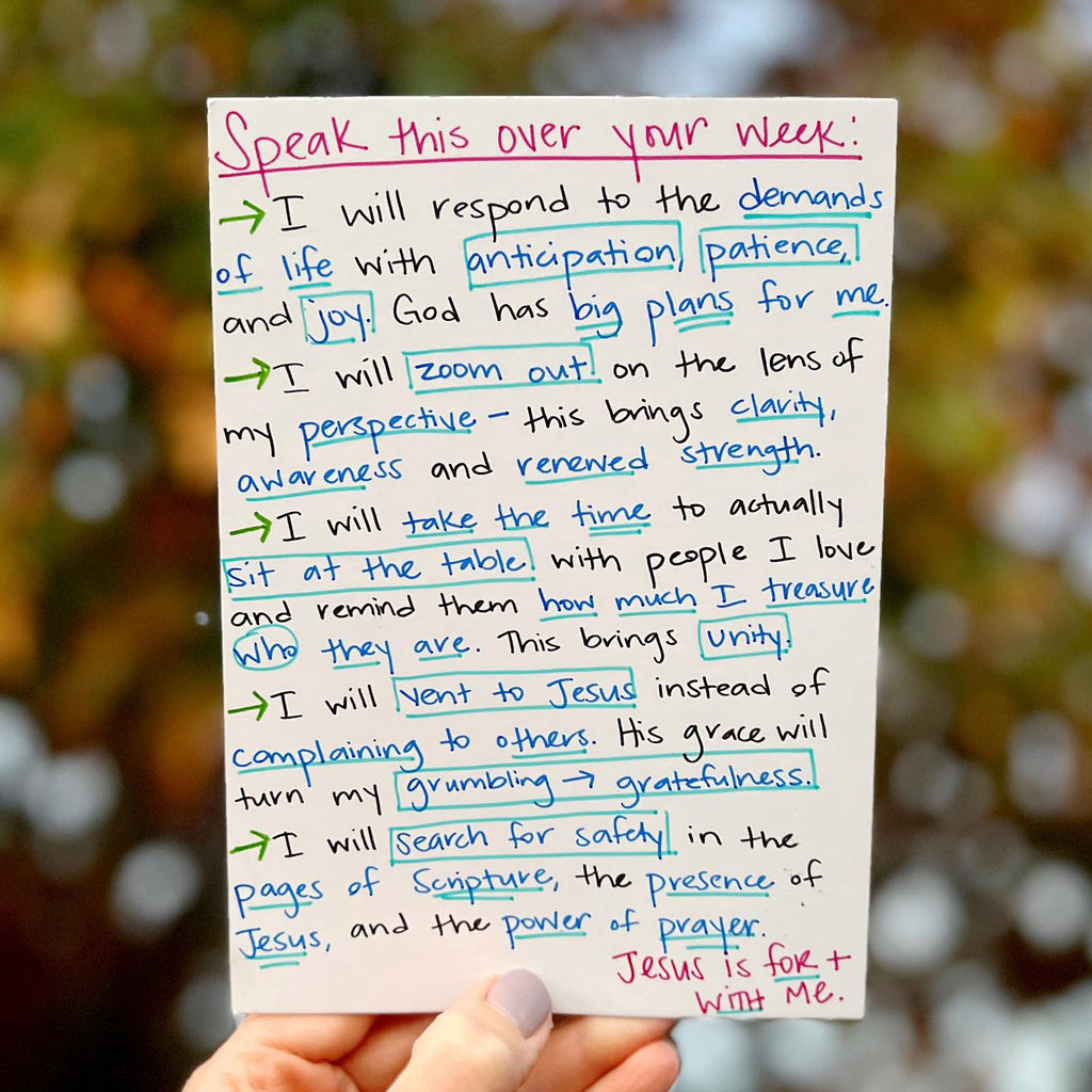 Speak this over your week: