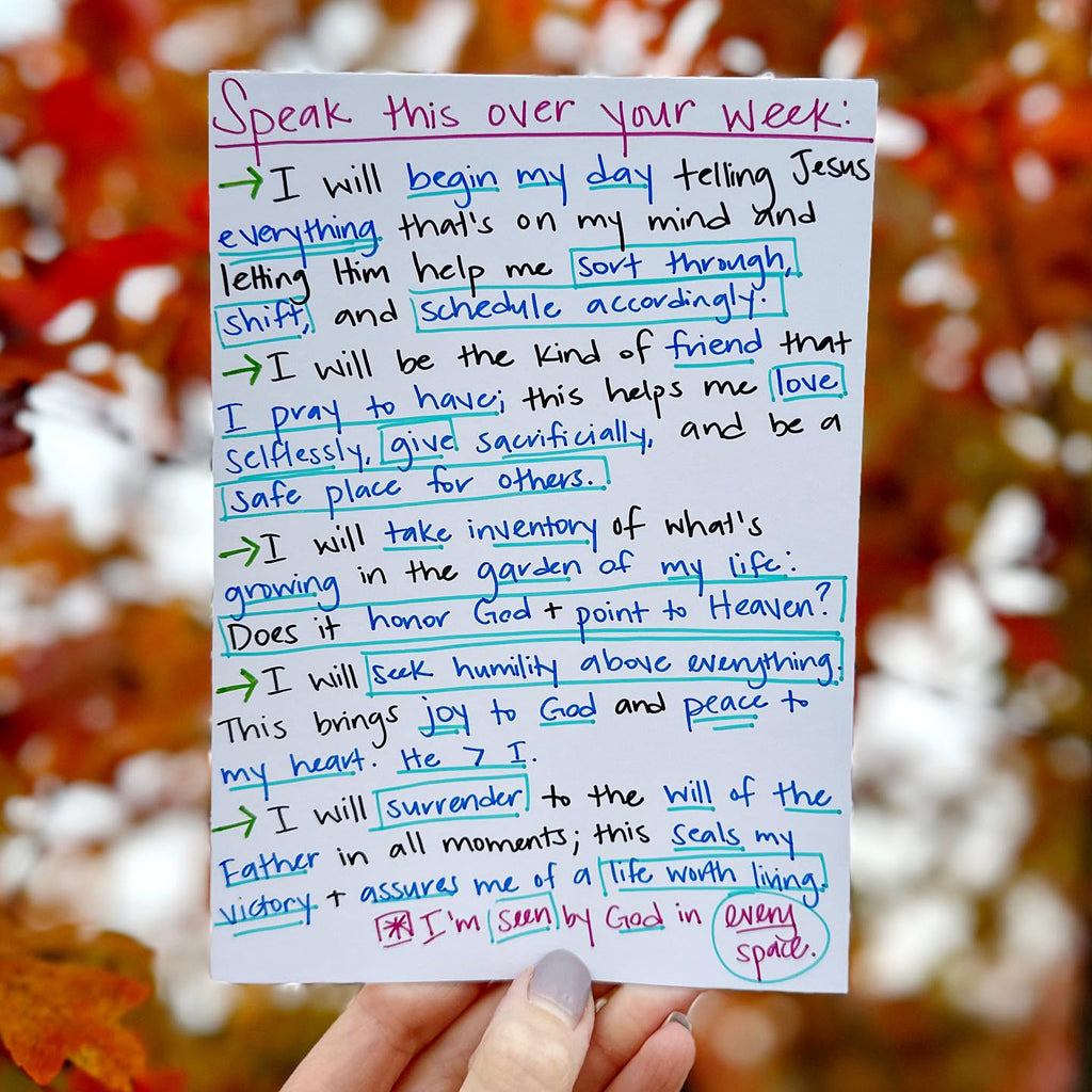 Speak this over your week: