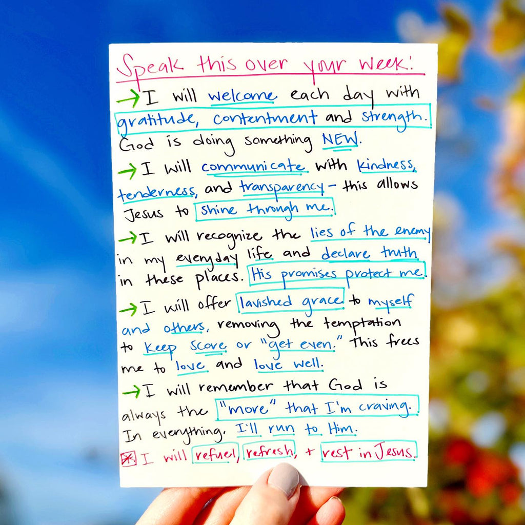 Speak this over your week...