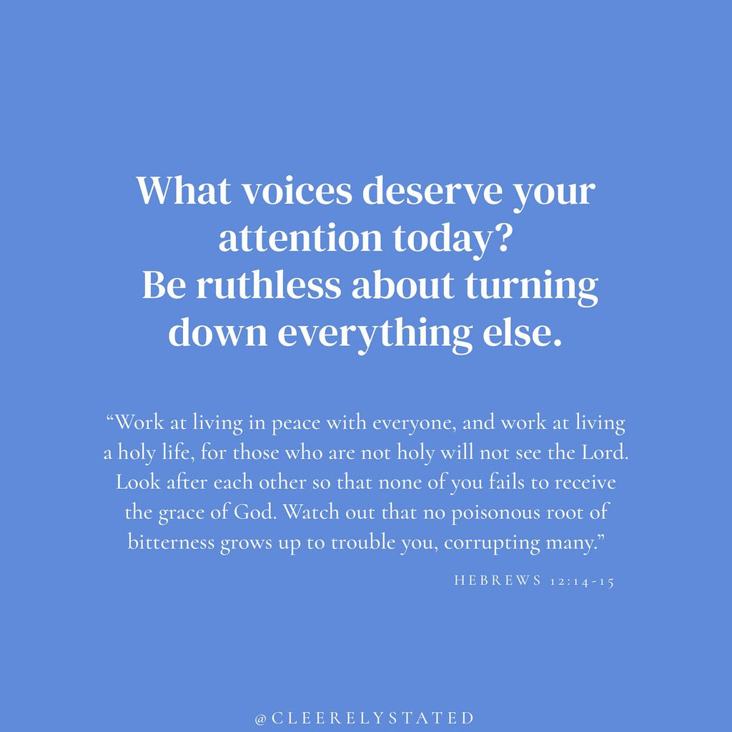 What voices deserve your attention today?