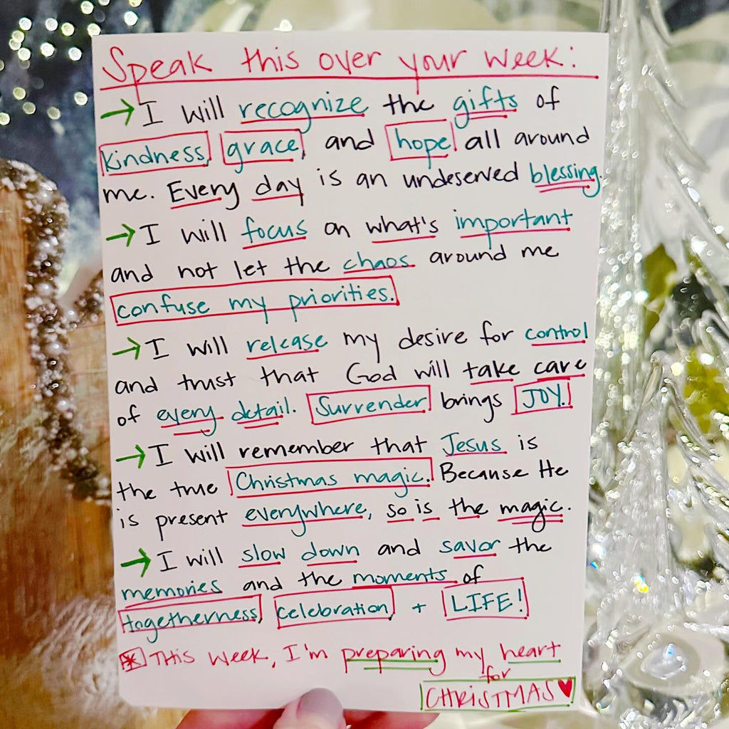 Speak this over your week: