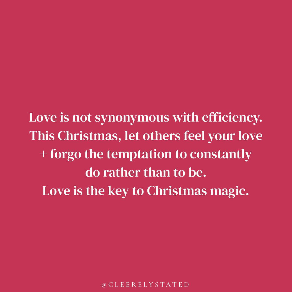 Love is the key to Christmas magic.