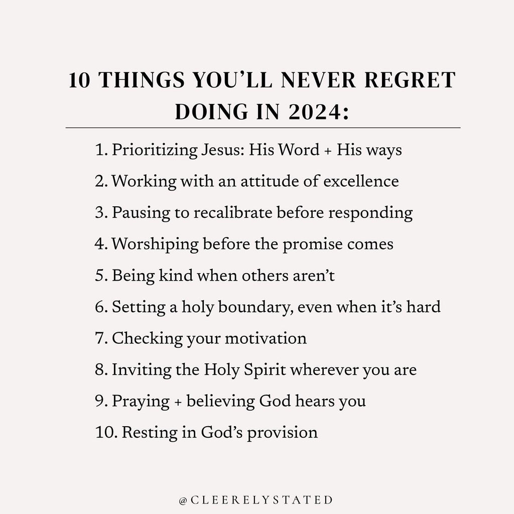 10 things you'll never regret doing in 2024...
