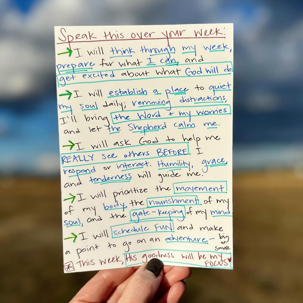 Speak this over your week:
