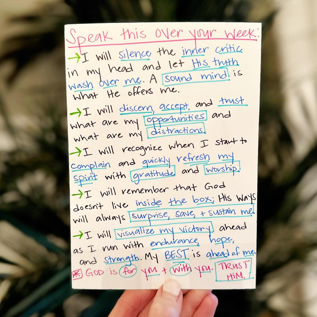 Speak this over your week: