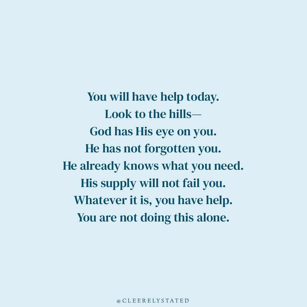 You are not doing this alone