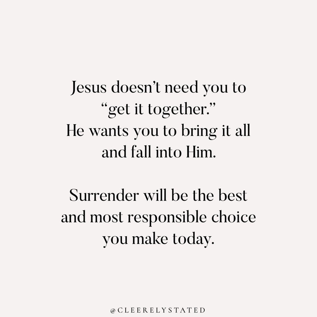 Jesus doesn't need you to 