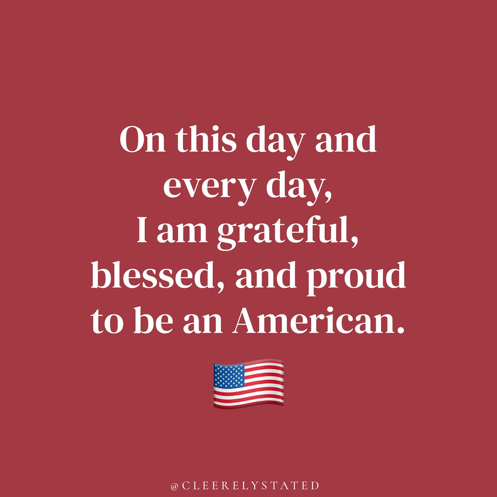 Grateful, blessed, and proud to be an American