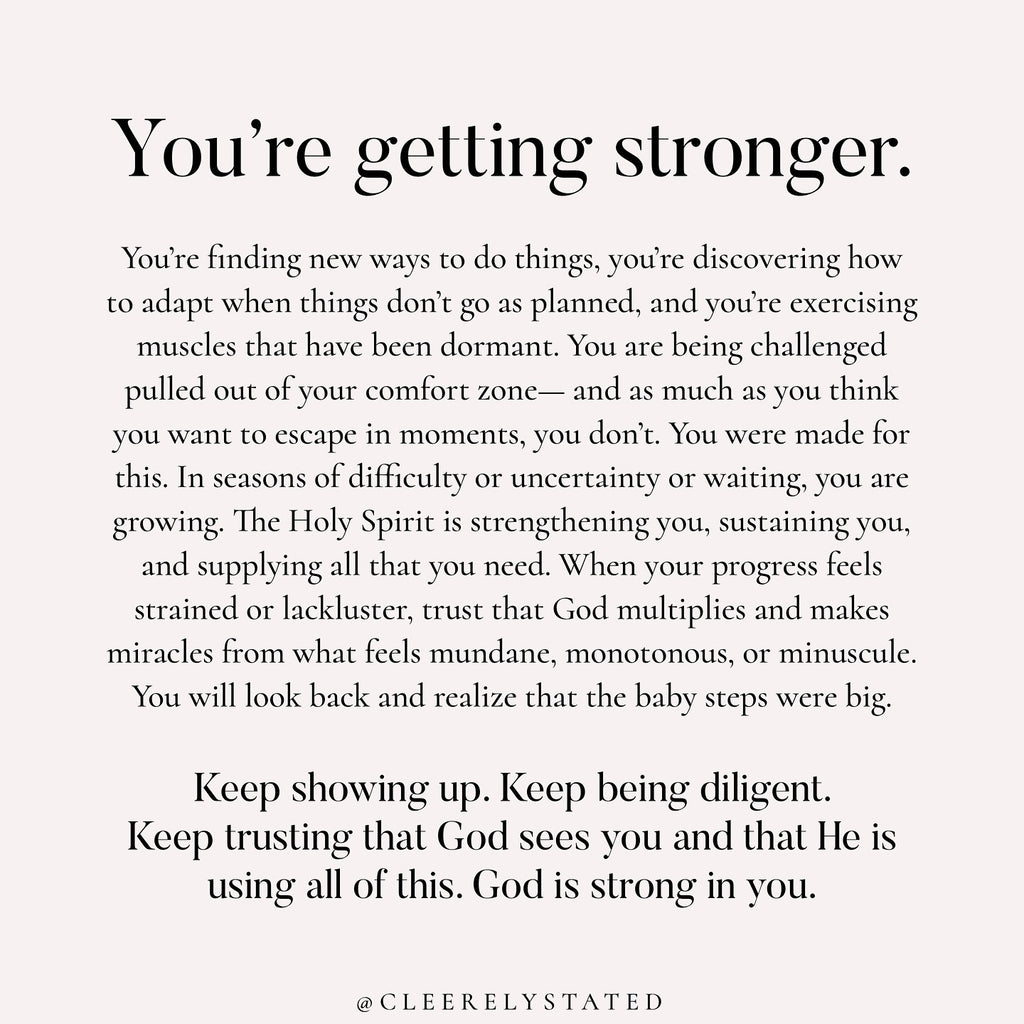 God is strong in you.