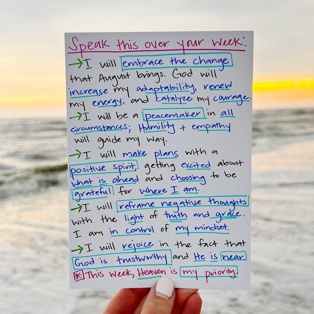 Speak this over your week: