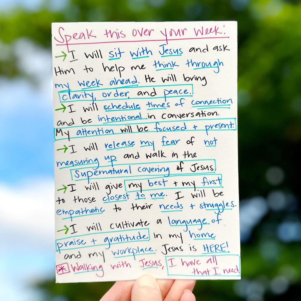 Speak this over your week: