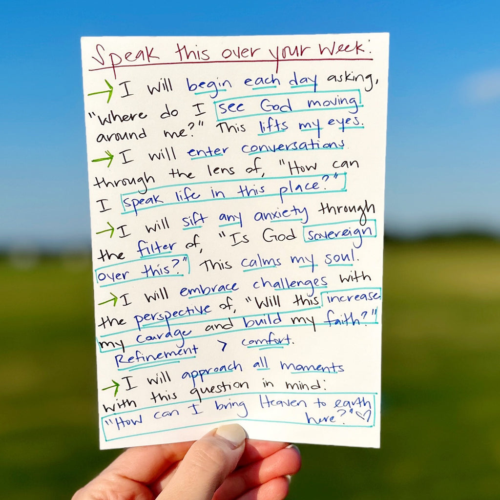 Speak this over your week: