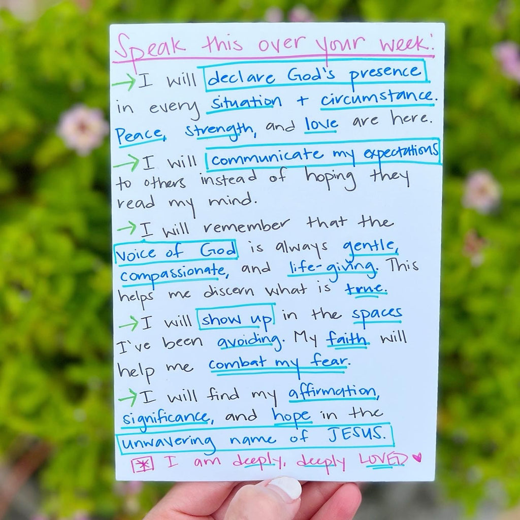 Speak this over your week: