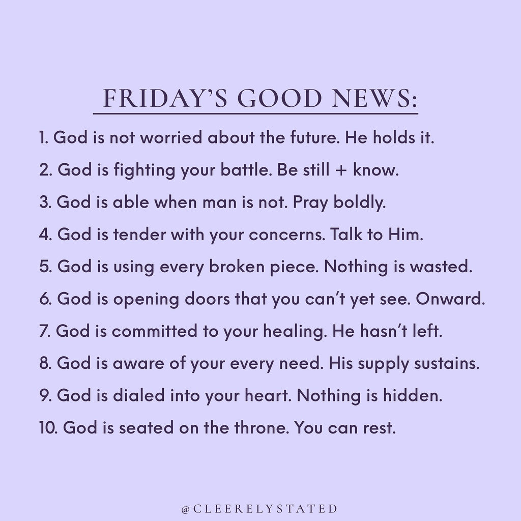 God is not worried about the future. He holds it.