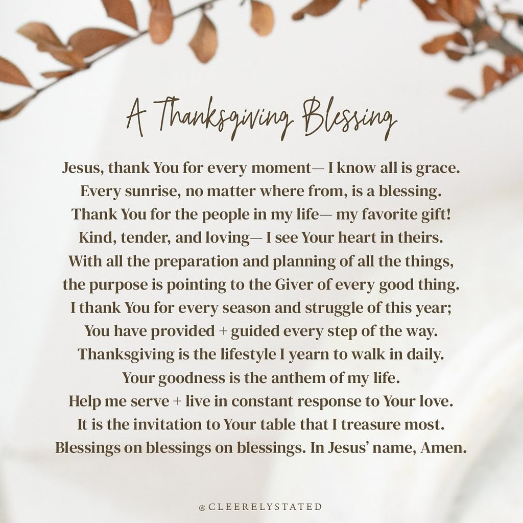 A Thanksgiving Blessing