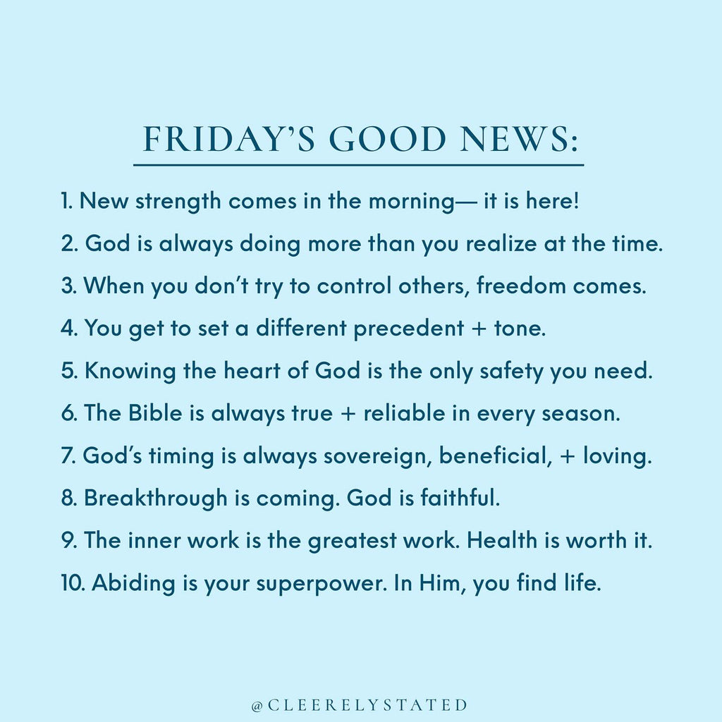 New strength comes in the morning—it is here!