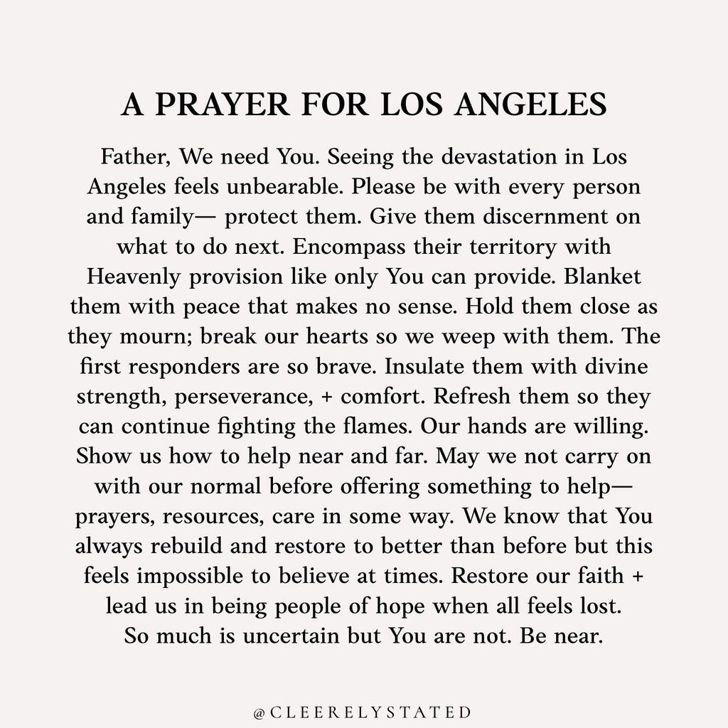 A prayer for Los Angeles