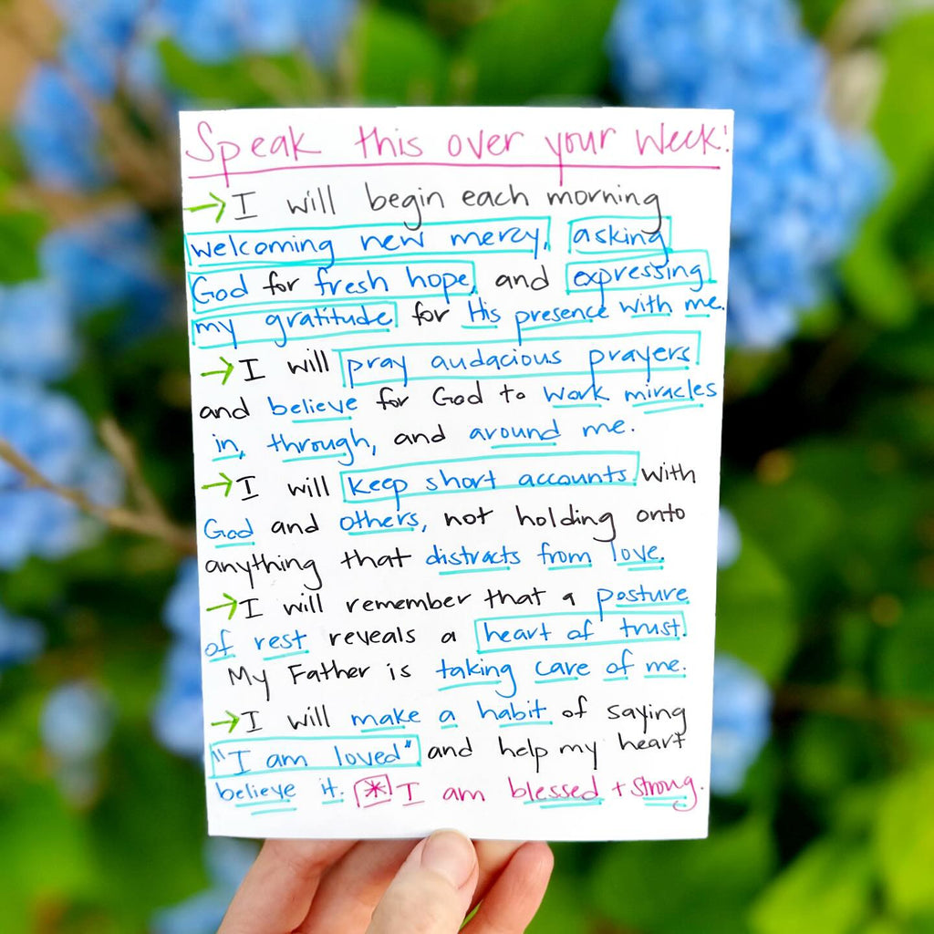 Speak this over your week: