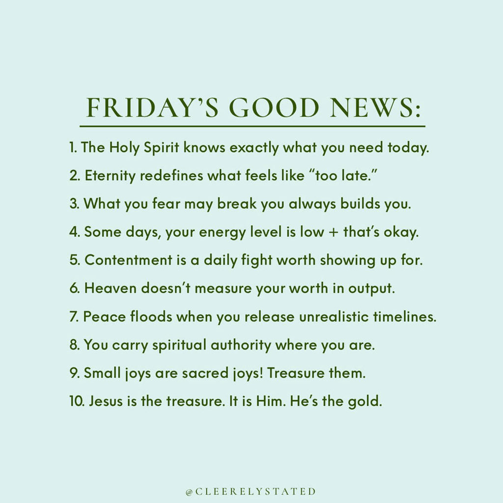 The Holy Spirit knows exactly what you need today.