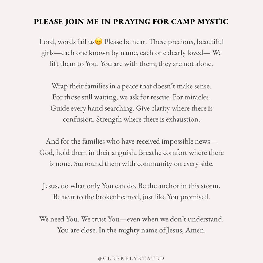 Praying for Camp Mystic
