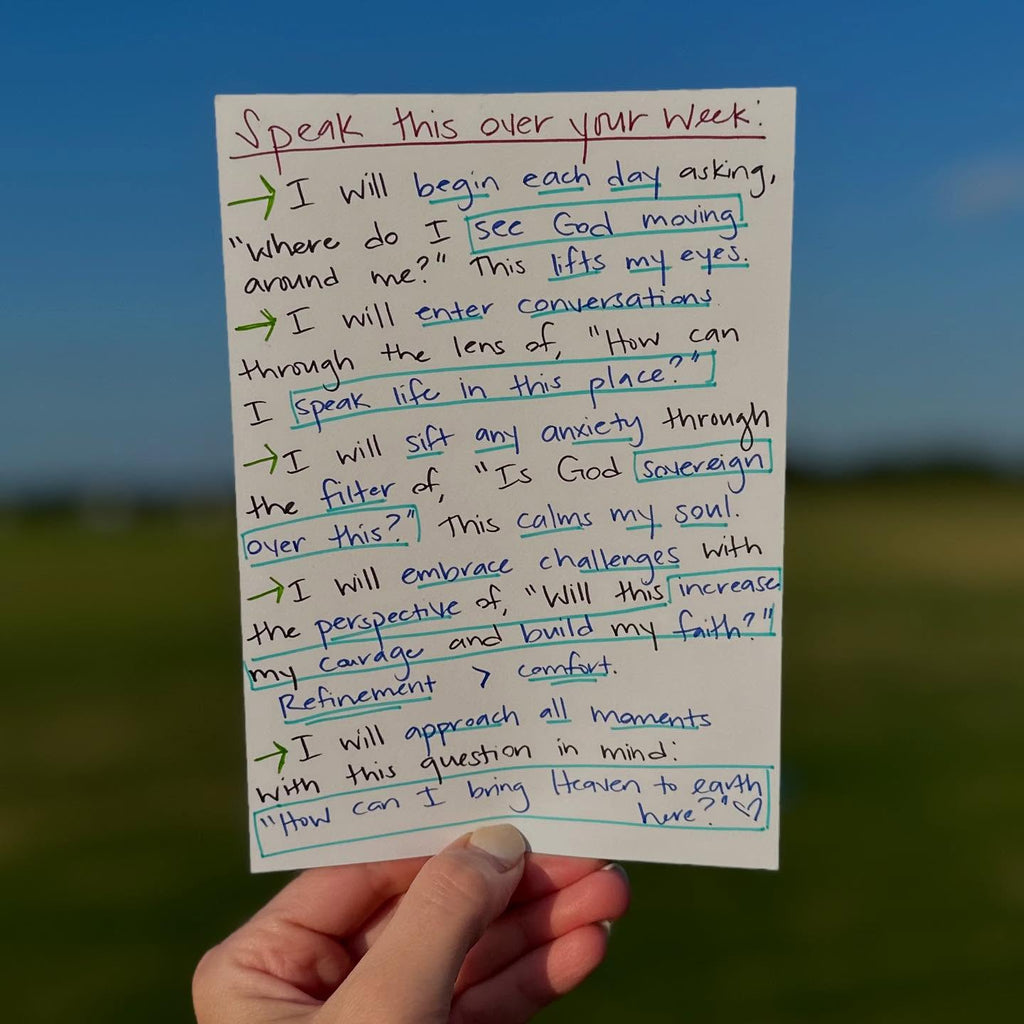 Speak this over your week: