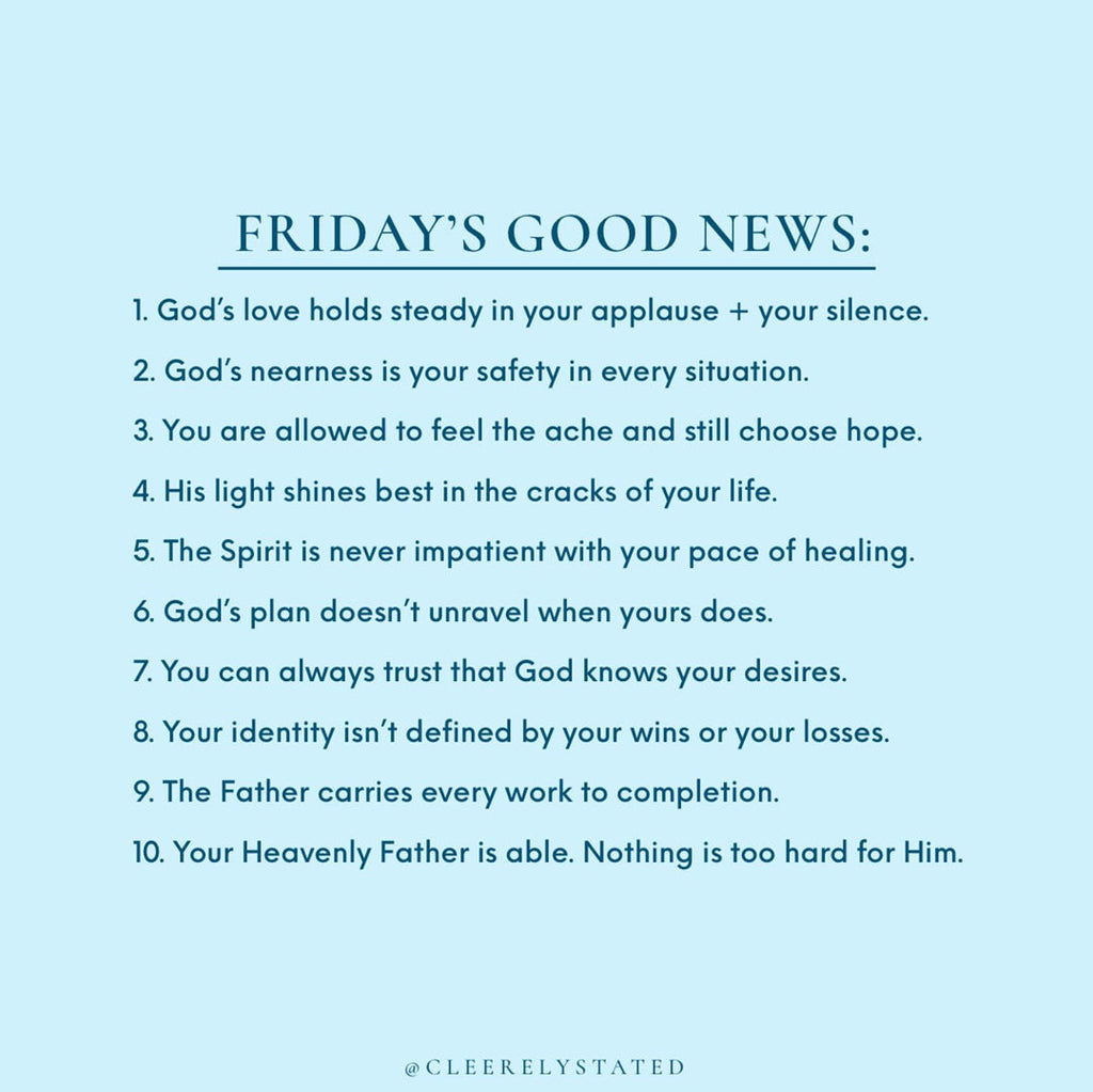 God's love holds steady in your applause + your silence.