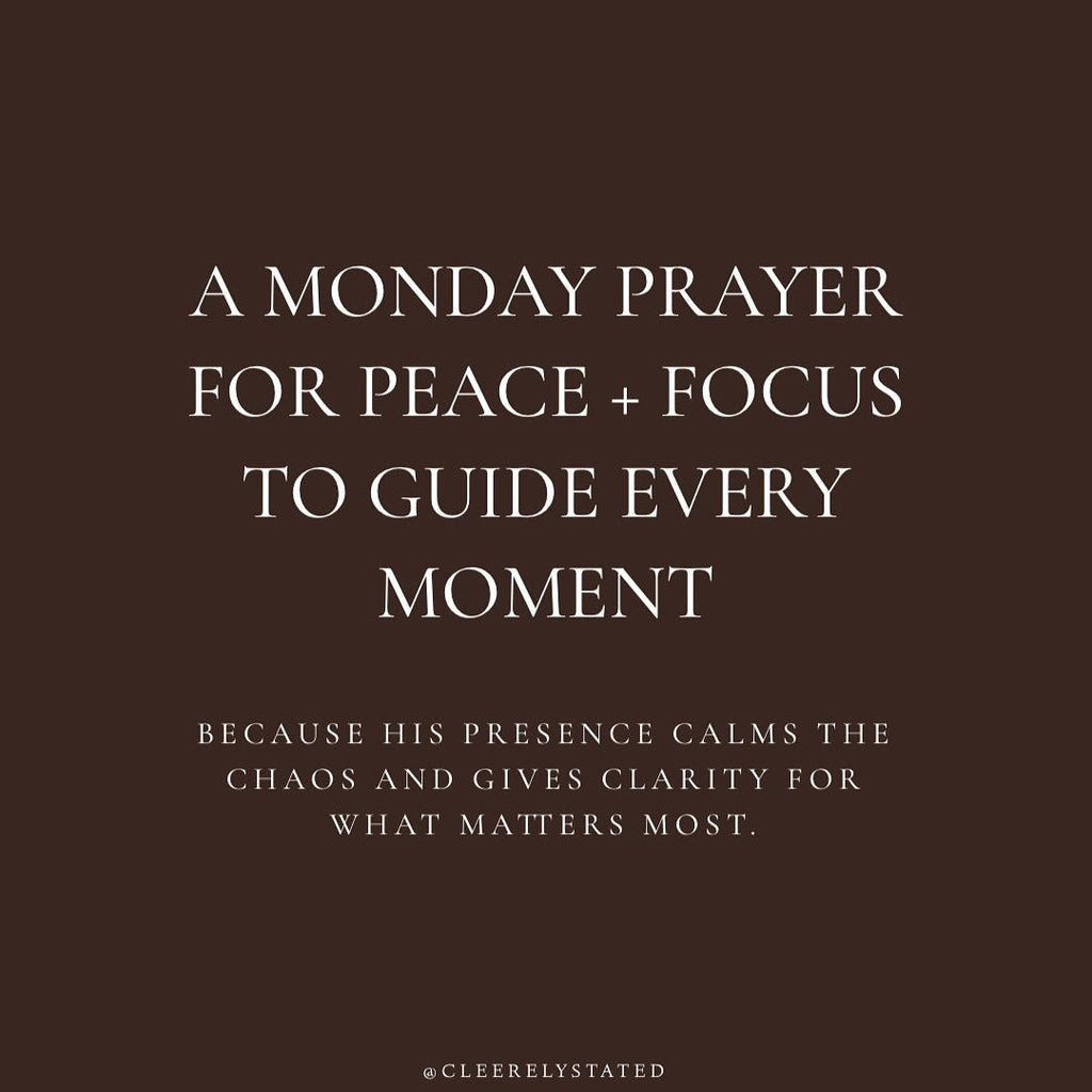 A prayer for peace + focus