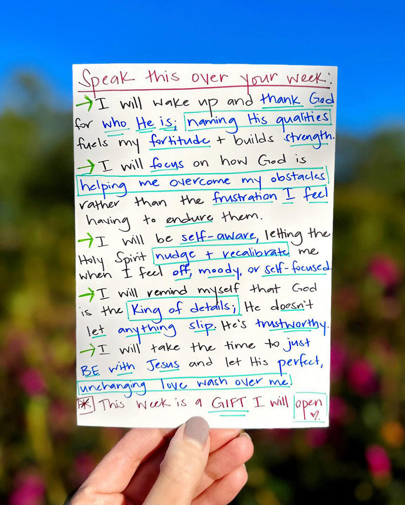 Speak this over your week: