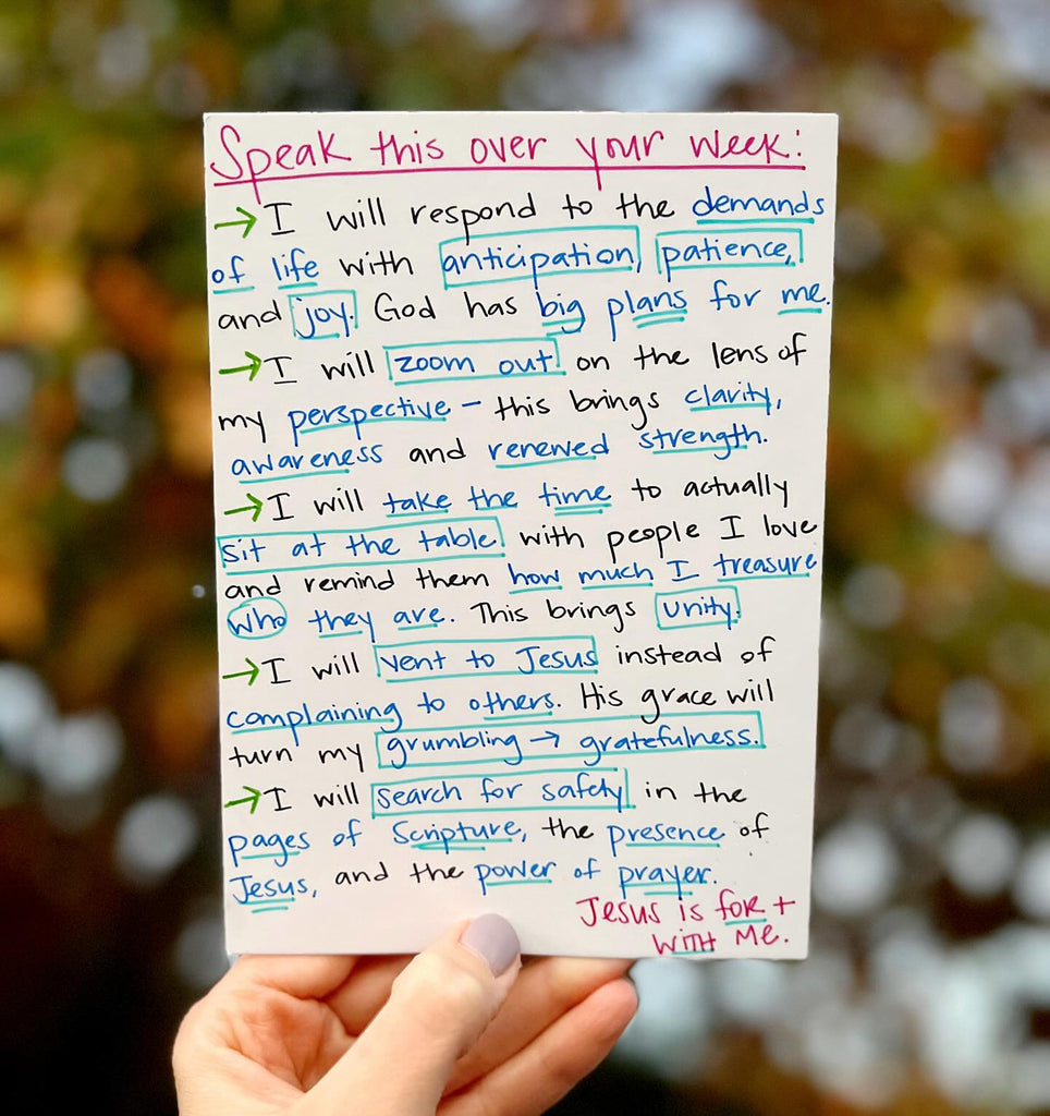 Speak this over your week: