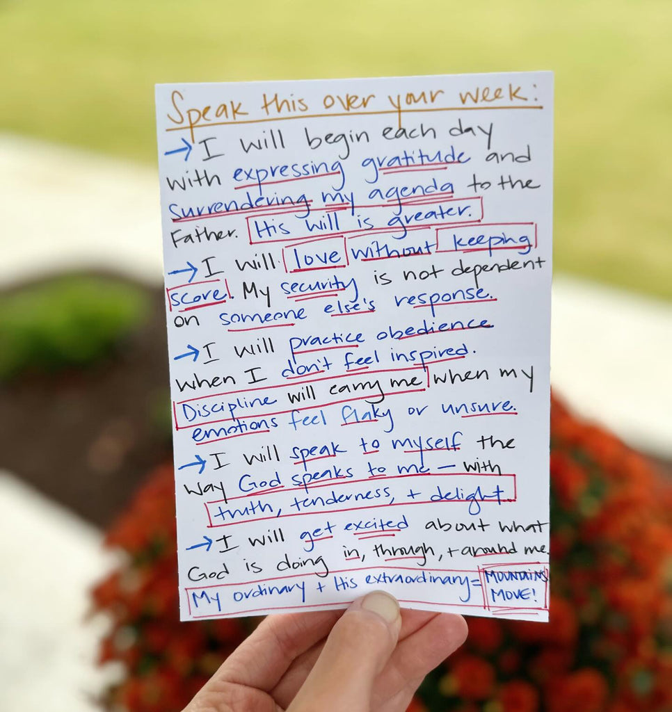 Speak this over your week: