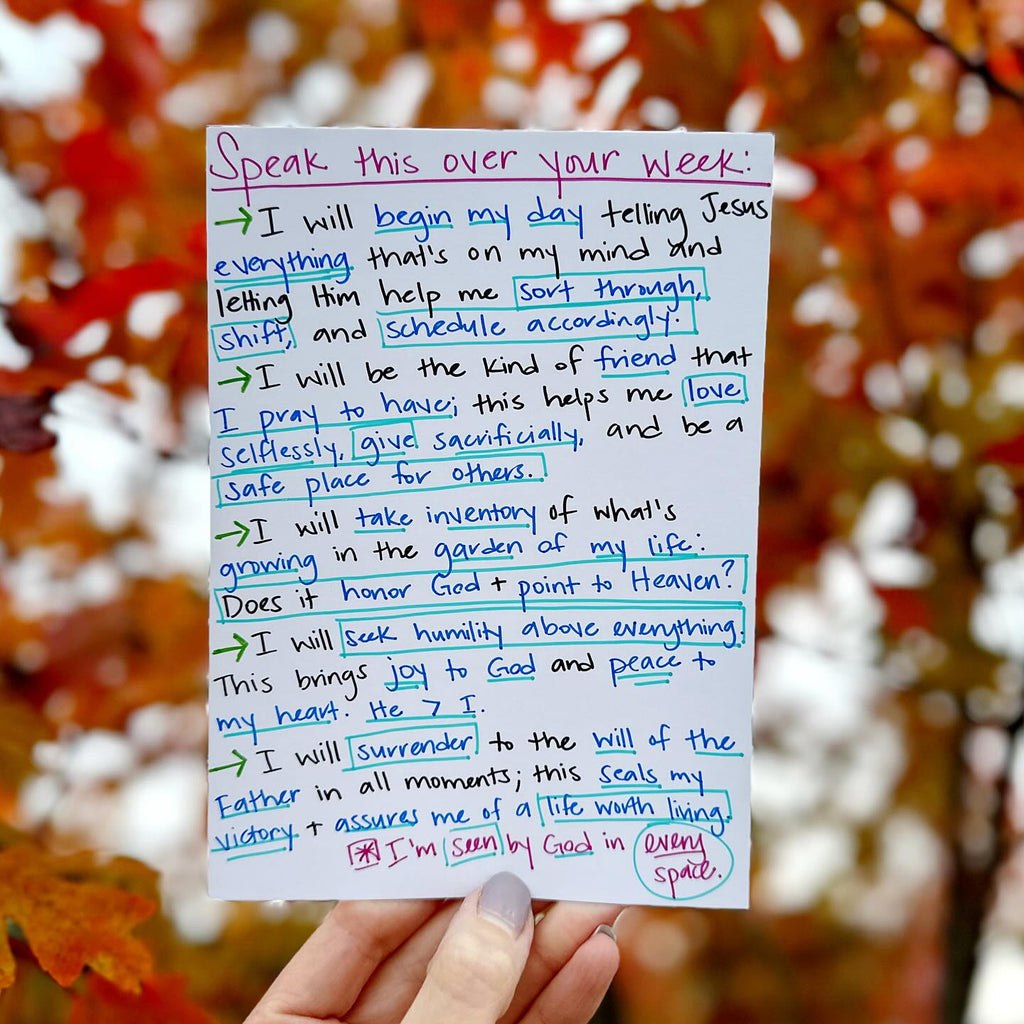 Speak this over your week: