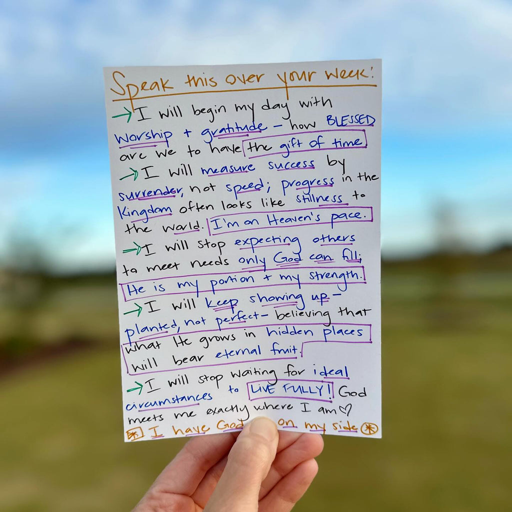 Speak this over your week: