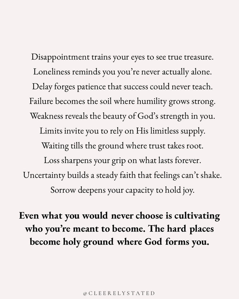 Watch Him make holy ground out of hard places