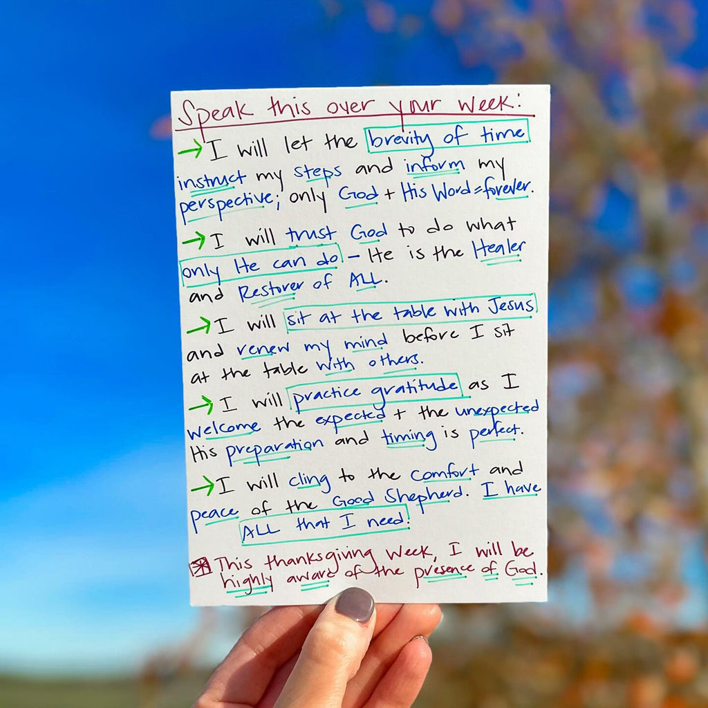 Speak this over your week: