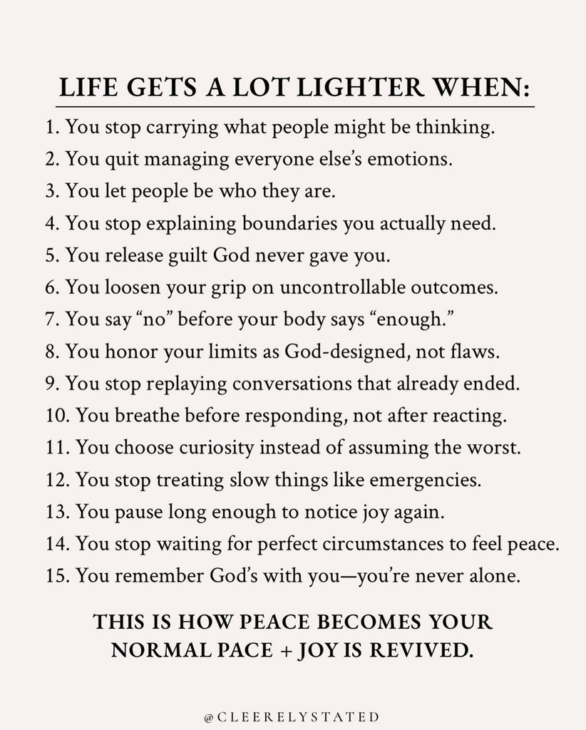 Life gets a lot lighter when...