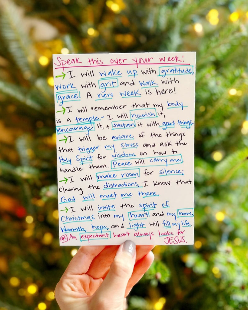 Speak this over your week...