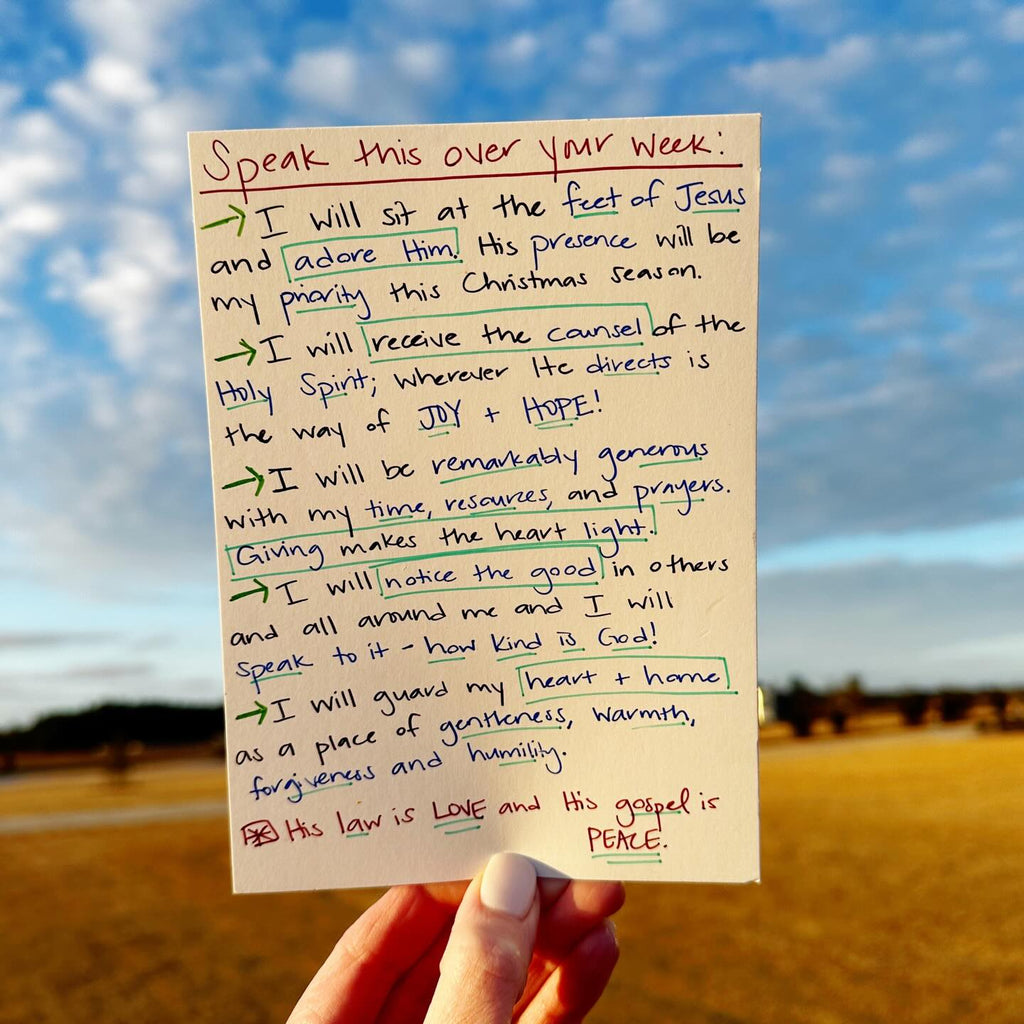 Speak this over your week...