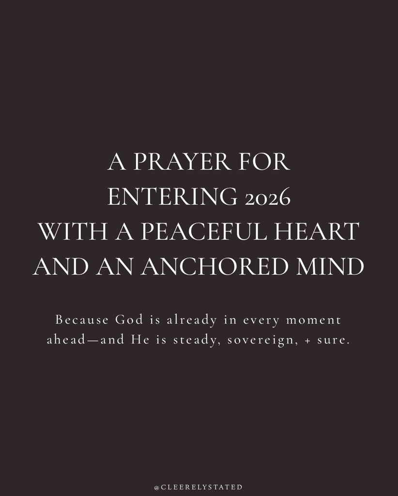 A prayer for entering 2026