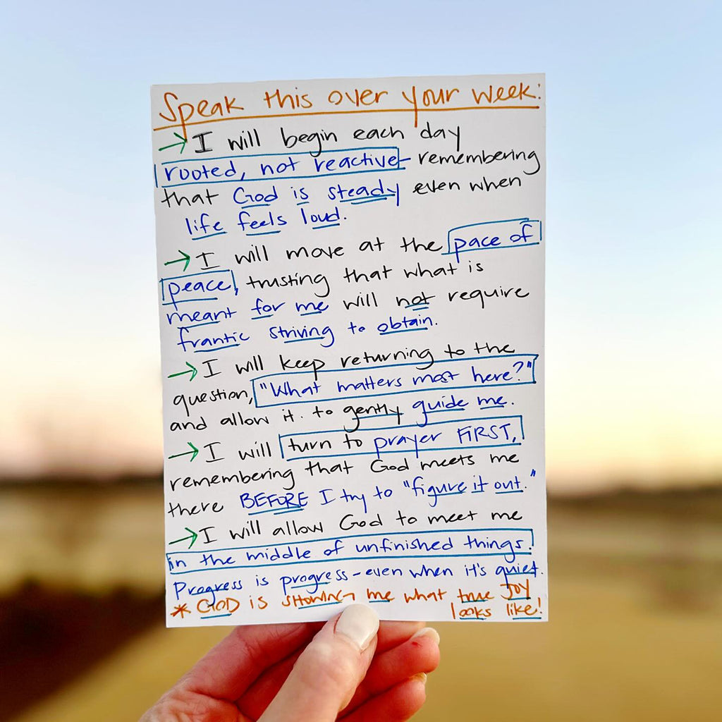 Speak this over your week: