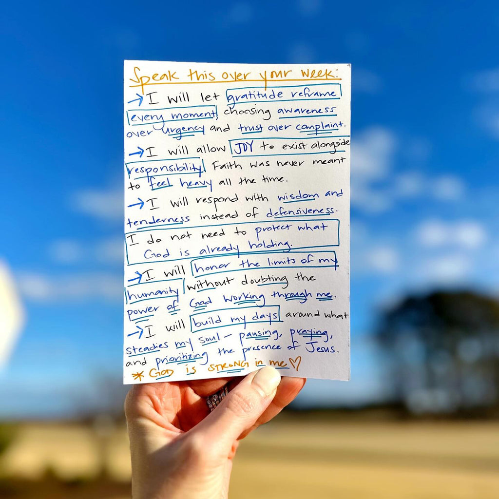 Speak this over your week: